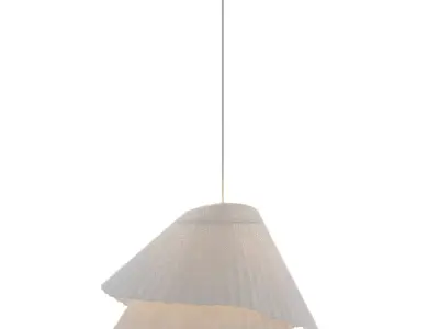Light fixture with shade hanging from it Free 3D model