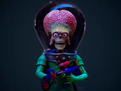 Mars Attacks Martian 3D print model