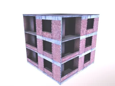 Architectural Building-8 Low-poly 3D model