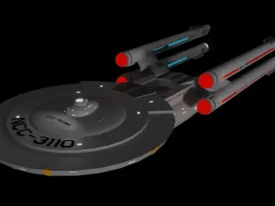 Proxima Class Battleship TOS Era 3D model