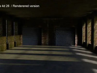 warehouse interior  Low-poly 3D model