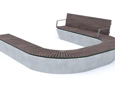 Street Bench 03 3D model