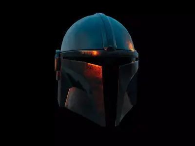 The Mandalorian helmet 3D model