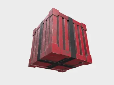 Metal Drop Box Low-poly 3D model