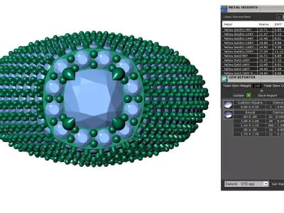 Cushion Square Gents Ring 3D print model