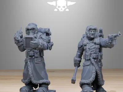 GrimGuard Frostwatch Skiers 3D print model