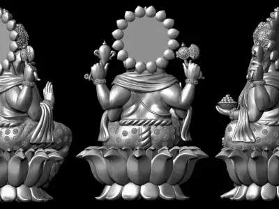 Ganesh Ji Model 08 Light Weight  Models in All Sizes  3D print model