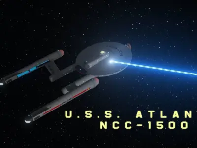 Atlantis Class Light Cruiser 3D model