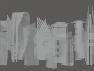 Future City Building Pack 3D model