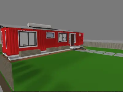 One Bedroom Container House 3D model