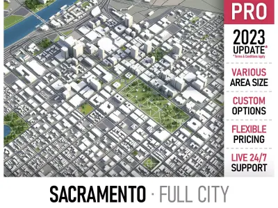Sacramento  Low-poly 3D model