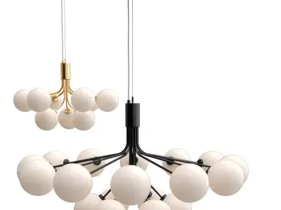 DANNA chandelier with balls hanging from it 3D model