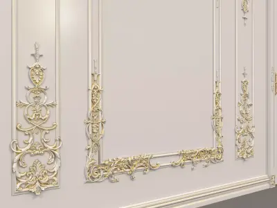 Wall Molding in Classic French style 9 3D model