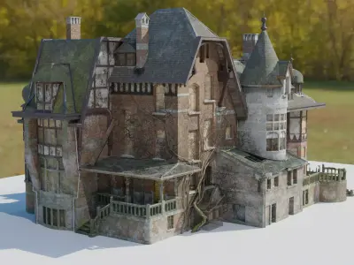 Abandoned Mansion - Pbr 3D model