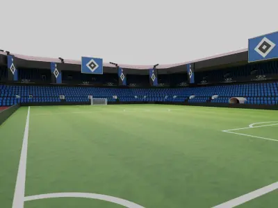 hamburger sv Football Stadium Low-poly 3D model