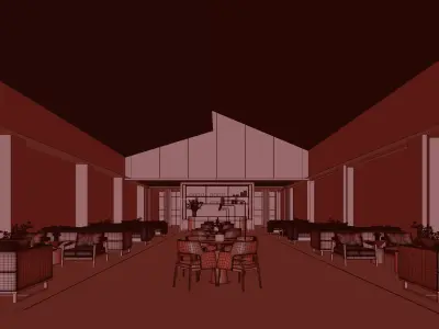   restaurant cafe  interior   3D model purchase
