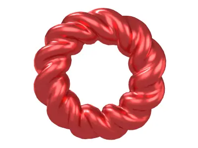 Abstract Ring Shape V4 004 Low-poly 3D model