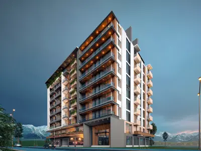 Modern Apartment Exterior 3D model