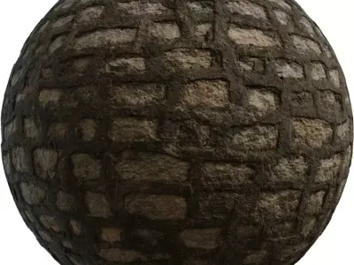 Mossy Cobblestone Path PBR Texture Texture