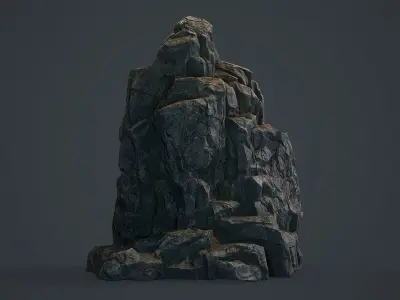 Rock Boulder 6 Low-poly 3D model
