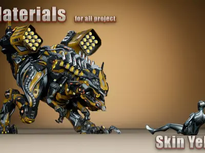 Sci-Fi Dino Tiny Low-poly 3D model