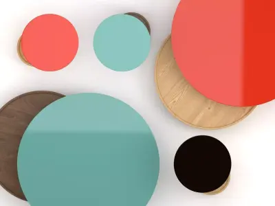 Laurel side table tops 3D model