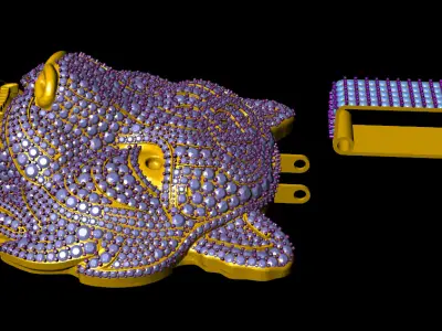 Tiger Head Pendant 3D print model