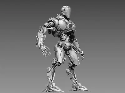 Sci-Fi Robot Updated 3D model