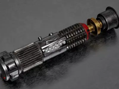 Light Saber Game-Ready Low-Poly Weapon Asset Low-poly 3D model