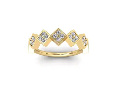 Light Weight Diamond Ring 3d Model and Render  3D print model shop