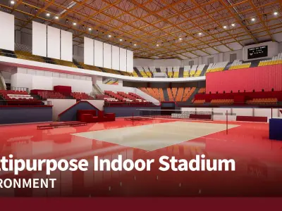 Multipurpose Indoor Stadium 3D model