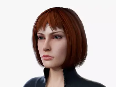 Female Sci Fi Soldier Low-poly 3D model order