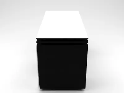 Black and White Stylish Minimalist Table - 3ds Max Model Low-poly 3D model