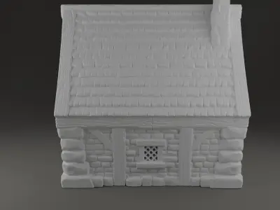 Medieval Village House 3D print 3D print model