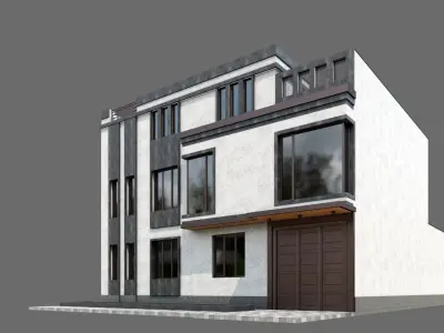 Modern House ID032 3D model
