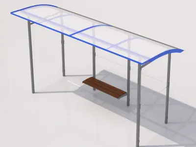 MMCite Skandum Bus Shelter Collection 3D model