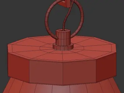 The Holding 4 four light chandelier with clear glass and bras... 3D model