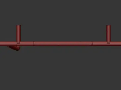 Backlight K wall lamp with light 3D model