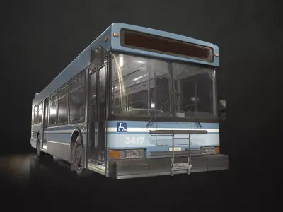 City Bus V2 Low-poly 3D model
