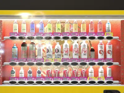 Japanese Style Vending Machine 3D model