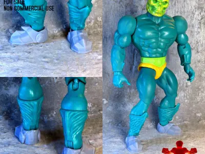  Motu Feet pack 4 New Adventures of He-man 3D print model