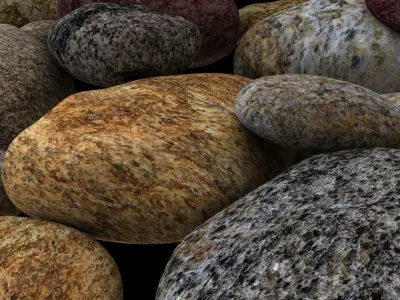  Smooth Stone Pack 3D model