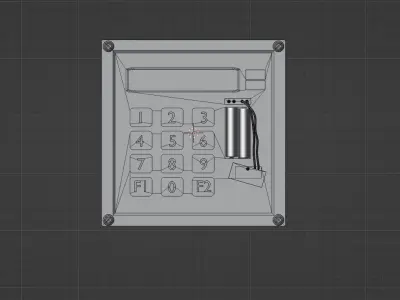 access control panel  Free low-poly 3D model