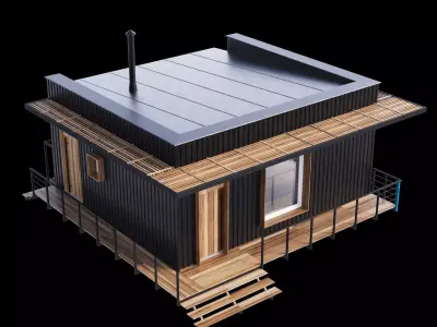 Modern bathhouse 3D model