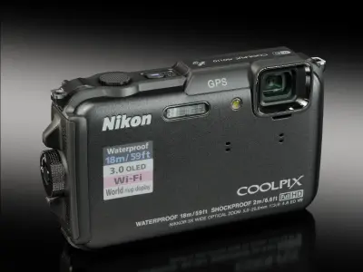 Nikon Coolpix AW110 rugged and proof digital camera Low-poly 3D model
