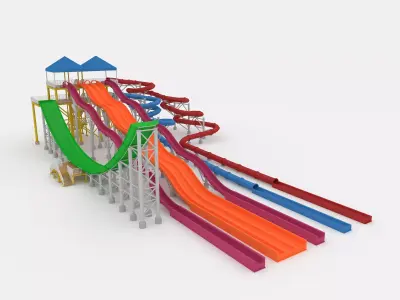 Waterpark Slide 12 3D model