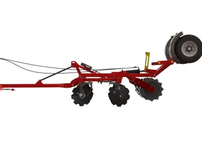 WG 0007 -  semi-mounted heavy disc harrow 4m 3D model