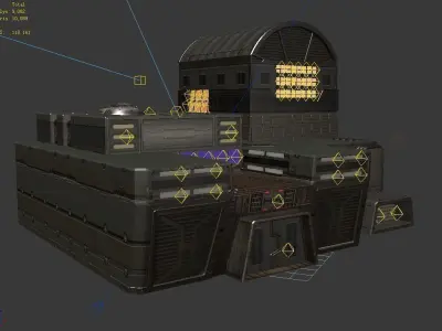 Mechanical building - base repair shop 3D model