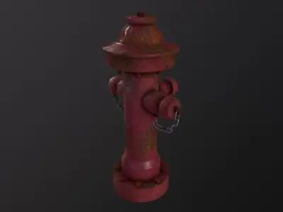 Fire Hydrant 3D Model Low-poly 3D model