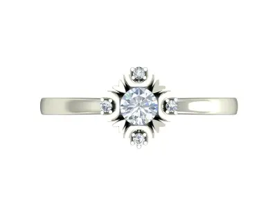 Women Wedding Engagement Ring 3D print model 15